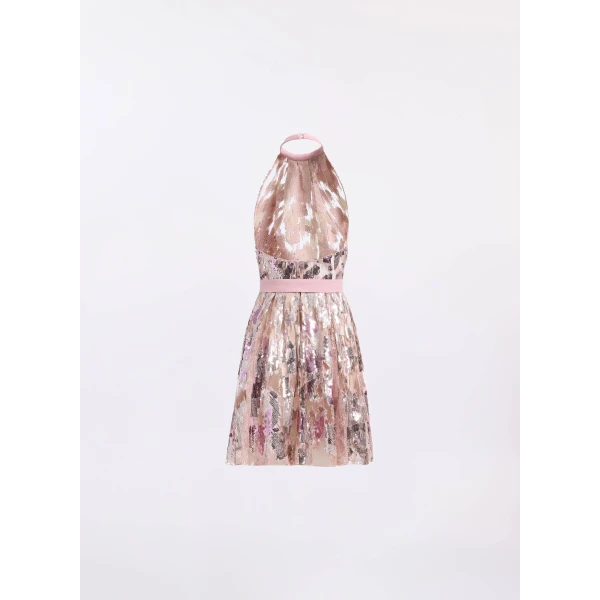 Elie Saab Sequin Embroidered Short Dress, view 5