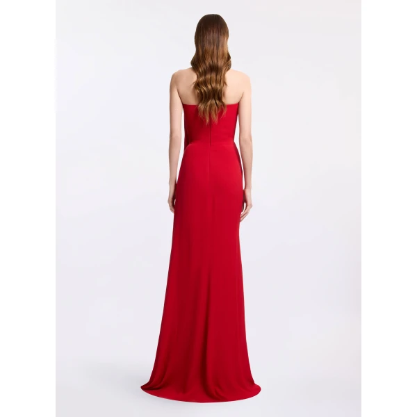 Elie Saab Strapless Silk Long Dress, view 3