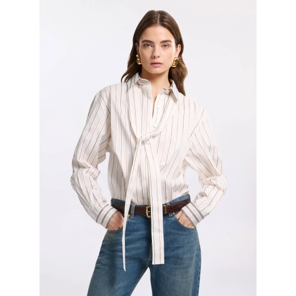 Elie Saab Striped Cotton Shirt, view 2