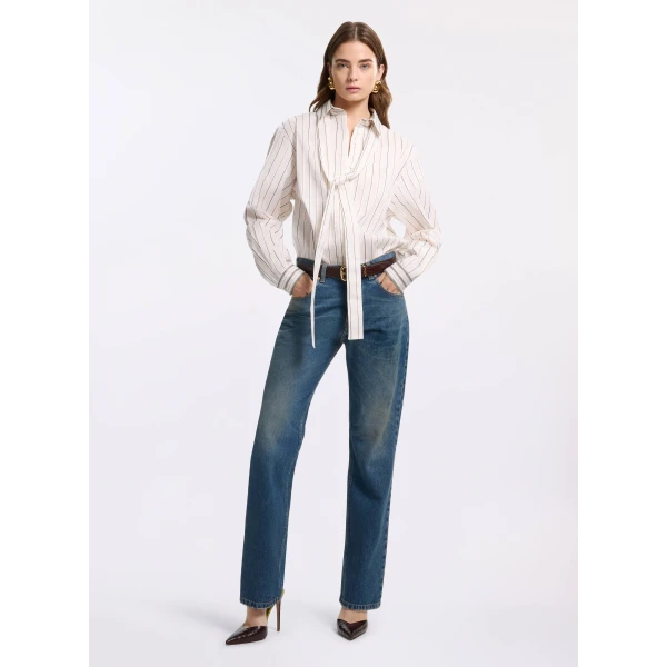 Elie Saab Striped Cotton Shirt, view 5