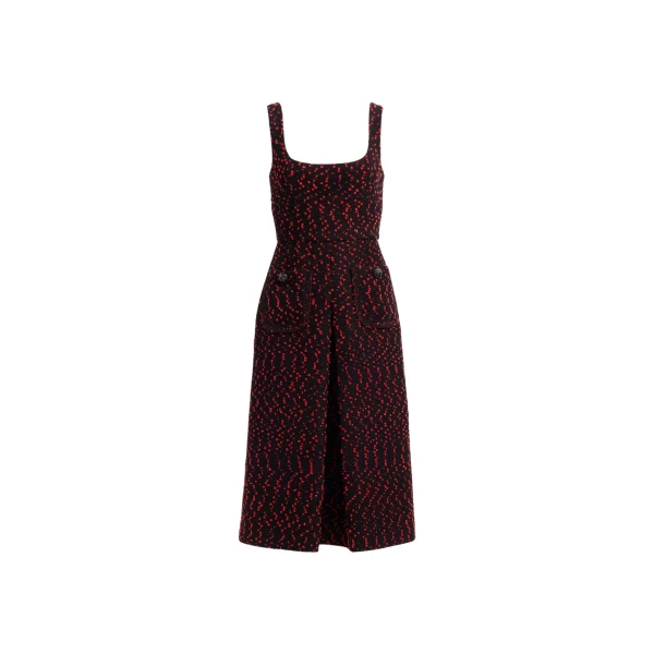 Elie Saab Tweed Midi Dress