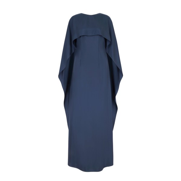 Emilia Wickstead Alphonse Dress in Navy Silk Twill