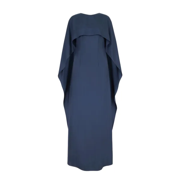 Emilia Wickstead Alphonse Dress in Navy Silk Twill