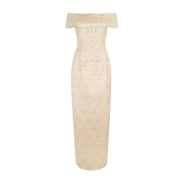 Emilia Wickstead Antep Dress in Gold Metallic Jacquard