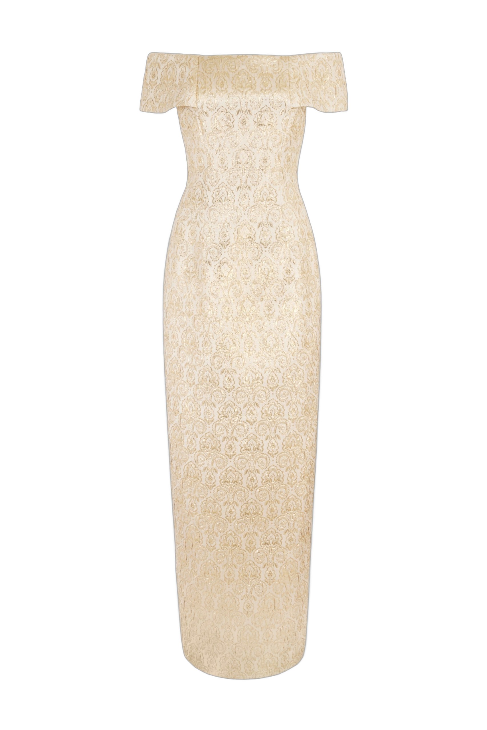 Emilia Wickstead Antep Dress in Gold Metallic Jacquard