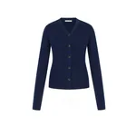 Emilia Wickstead Ash Cardigan in Navy Merino Wool