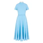 Emilia Wickstead Camilla Dress in Pale Blue Single Wool Crepe