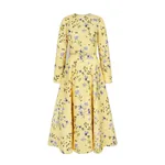 Emilia Wickstead Capucine Dress in Butter Yellow Magnolia Taffeta Faille