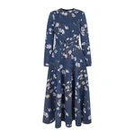 Emilia Wickstead Capucine Dress in Midnight Magnolia Taffeta Faille