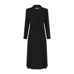 Emilia Wickstead Chaney Dress in Black Single Wool Crepe