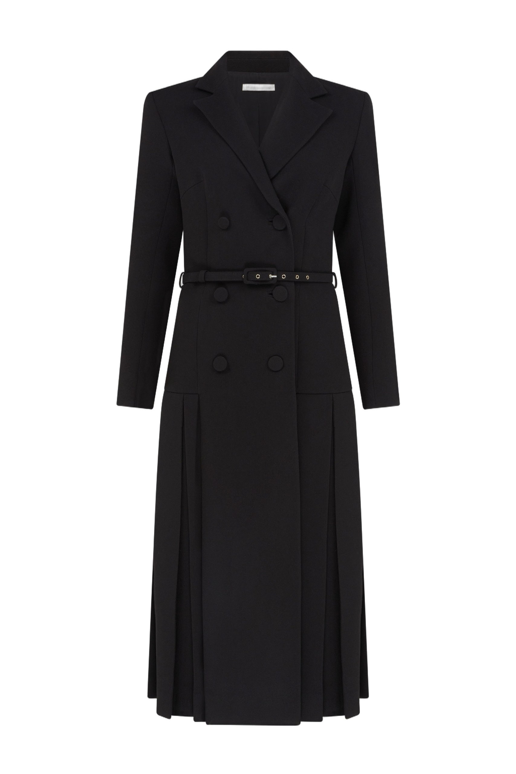 Emilia Wickstead Chaney Dress in Black Single Wool Crepe