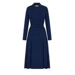 Emilia Wickstead Chaney Dress in Navy Single Wool Crepe