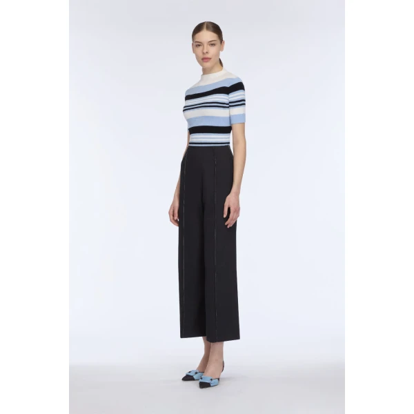 Emilia Wickstead Daffy Trouser in Black Denim, view 3