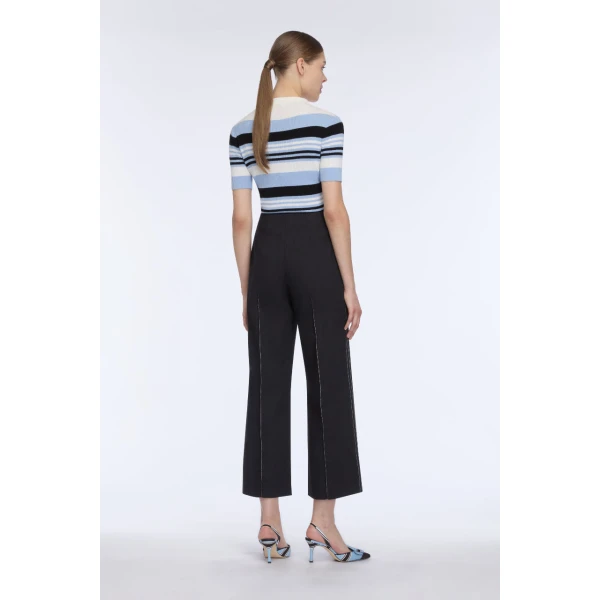 Emilia Wickstead Daffy Trouser in Black Denim, view 5