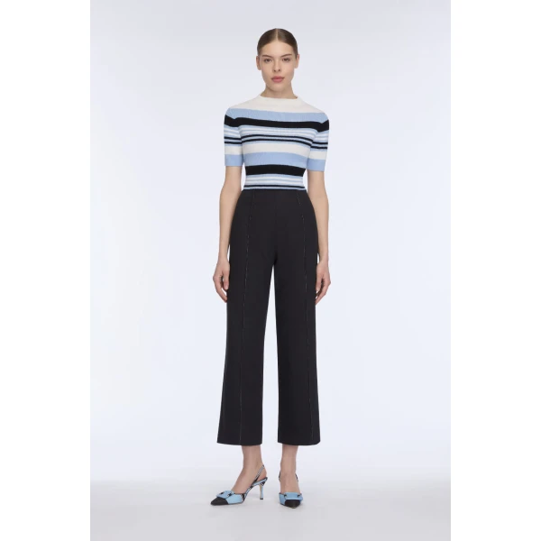 Emilia Wickstead Daffy Trouser in Black Denim, view 6