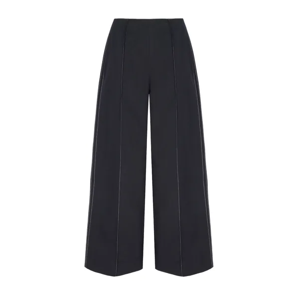 Emilia Wickstead Daffy Trouser in Black Denim