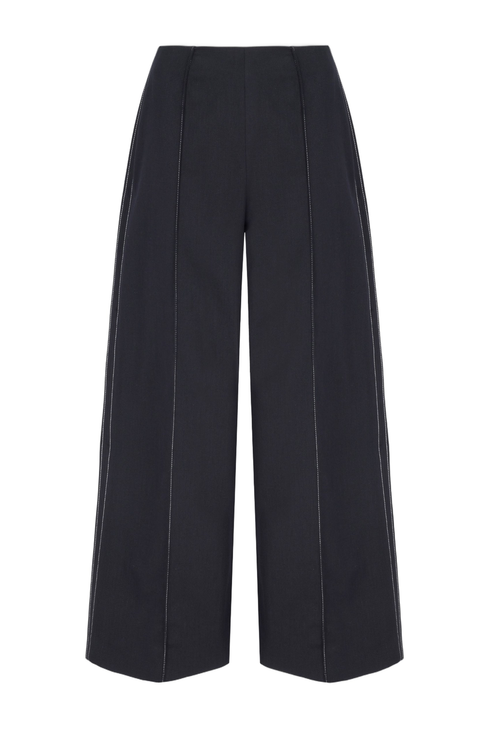 Emilia Wickstead Daffy Trouser in Black Denim