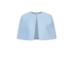 Emilia Wickstead Domie Cape in Blue Embossed Cloque