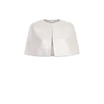 Emilia Wickstead Domie Cape in Champagne Metallic Cloque