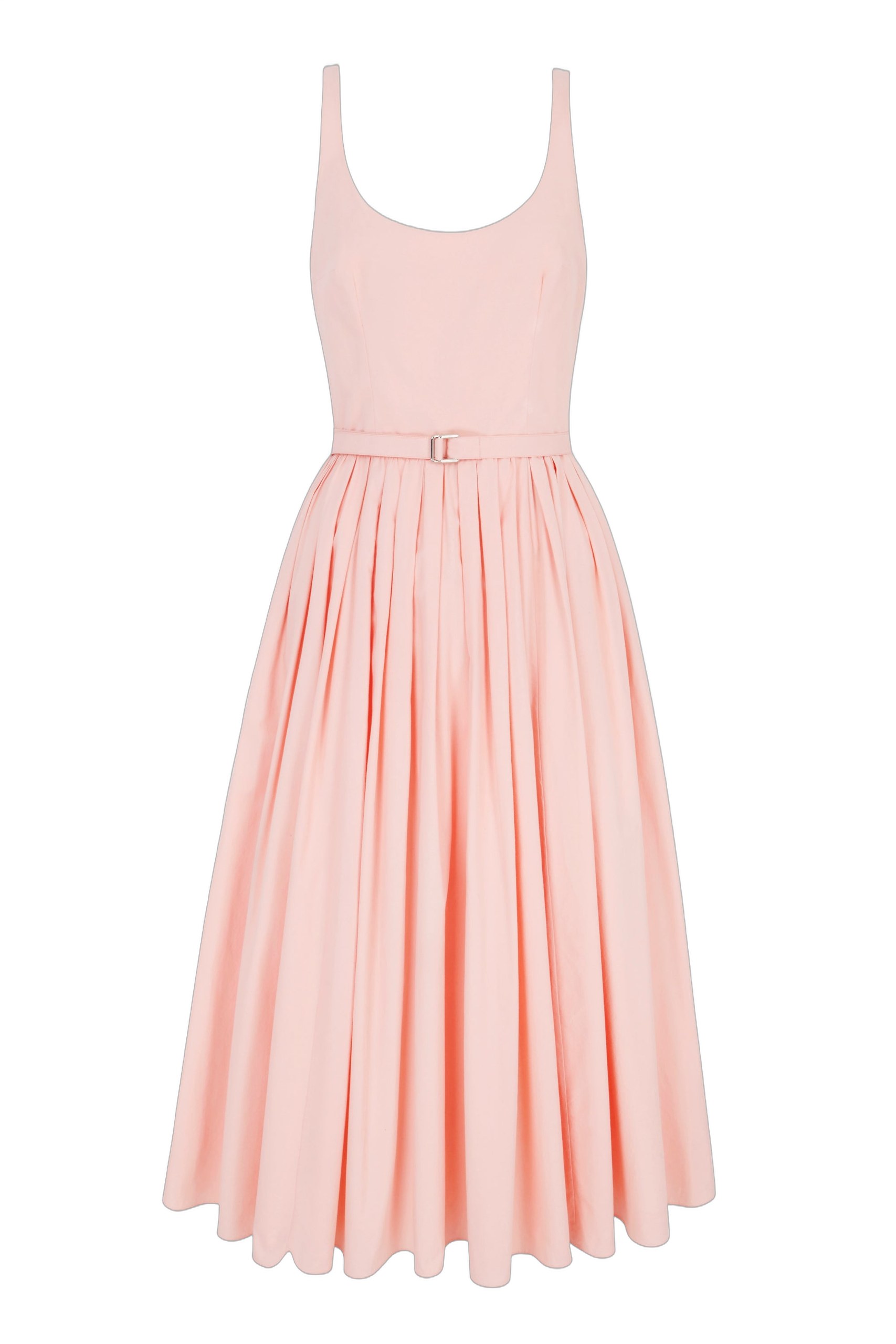 Emilia Wickstead Eglantine Dress in Light Pink Cotton Poplin