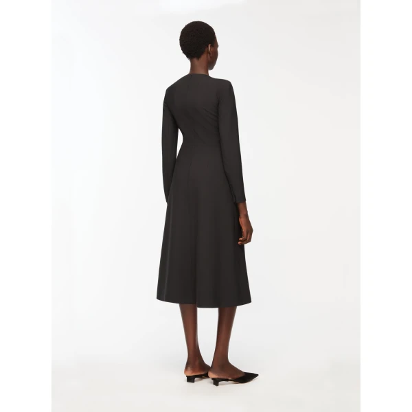 Emilia Wickstead Elta Dress in Black Summer Wool, view 2