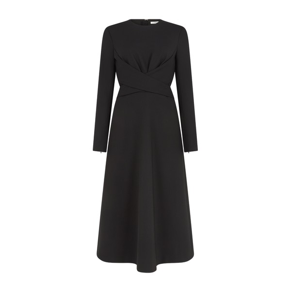 Emilia Wickstead Elta Dress in Black Summer Wool