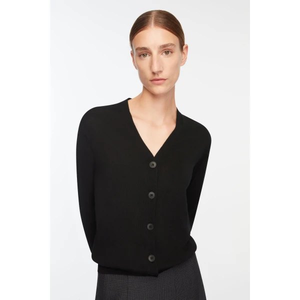 Emilia Wickstead Jaynie Knit Cardigan in Black, view 2