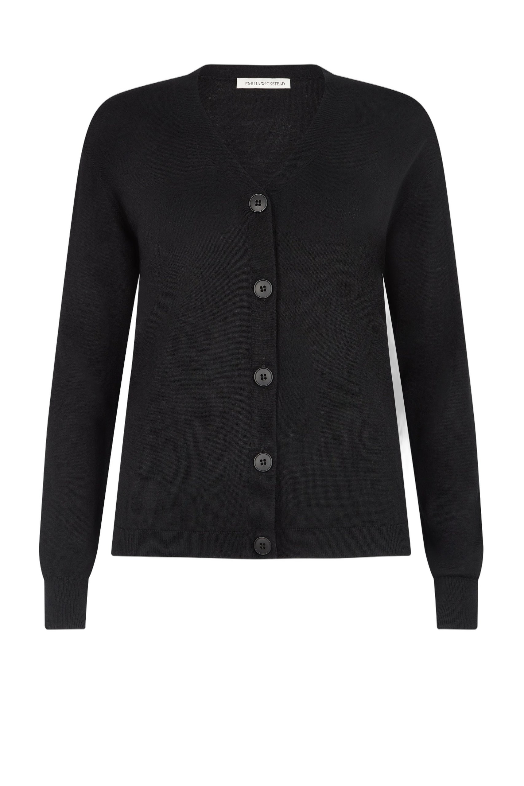 Emilia Wickstead Jaynie Knit Cardigan in Black