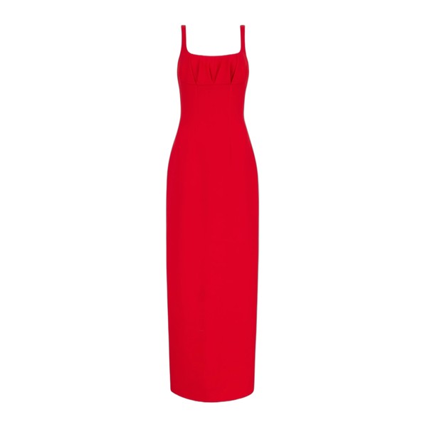 Emilia Wickstead Jianna Dress in Red Single Wool Crepe
