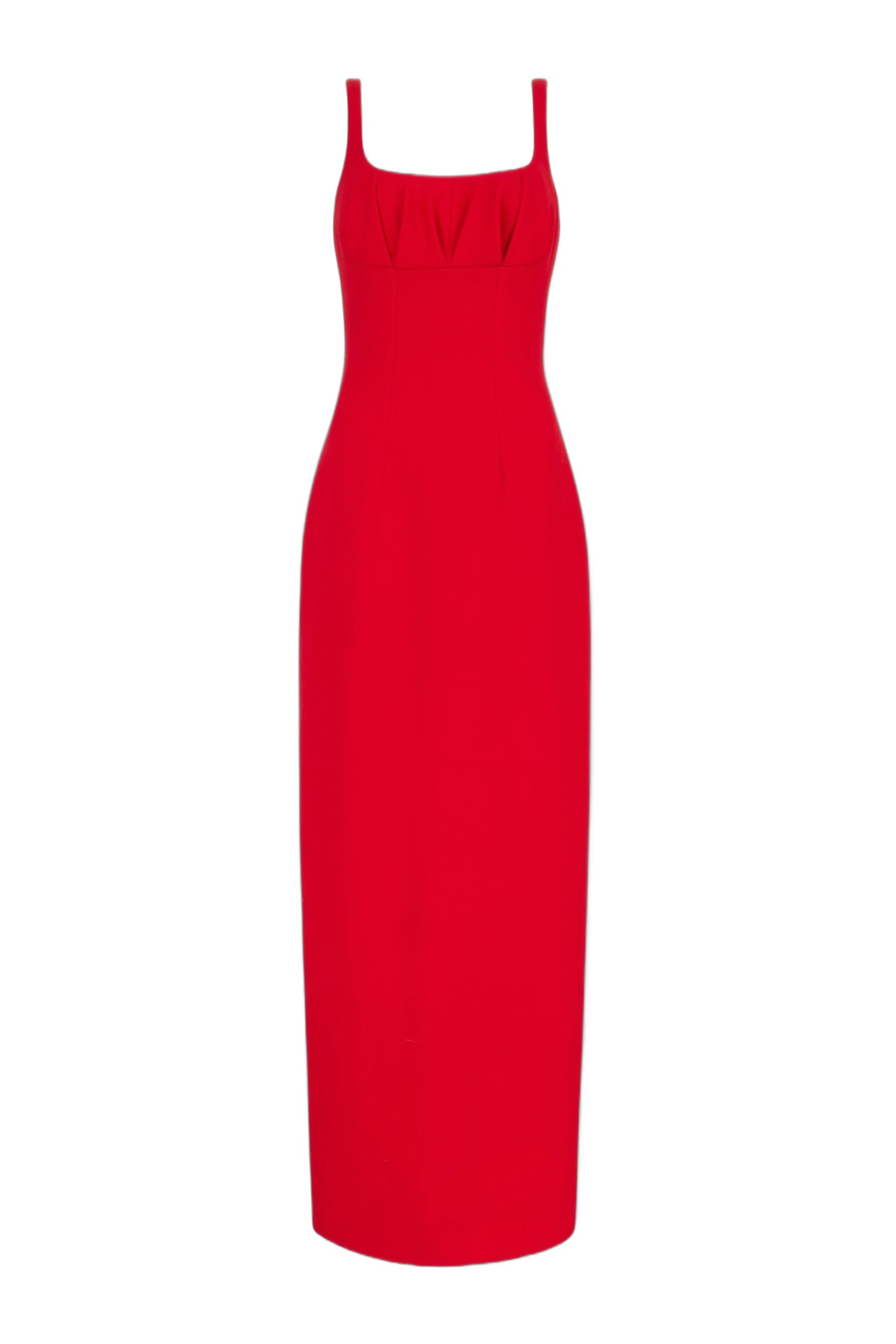 Emilia Wickstead Jianna Dress in Red Single Wool Crepe