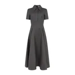 Emilia Wickstead Jody Dress in Charcoal and Black Prince of Wales