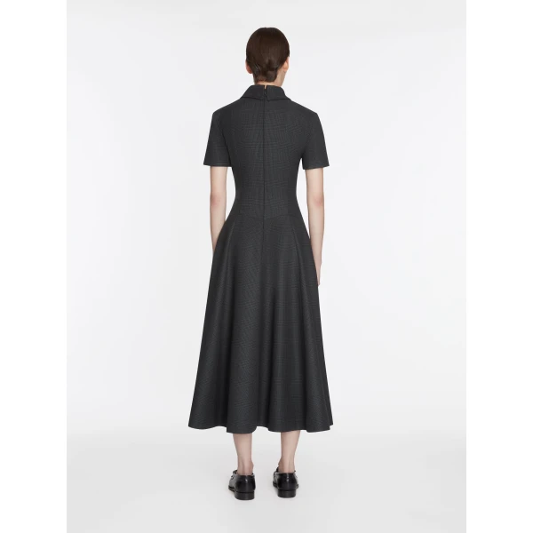 Emilia Wickstead Jody Dress in Charcoal and Black Prince of Wales, view 5