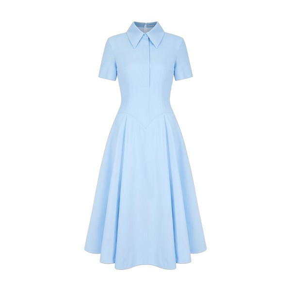 Emilia Wickstead Jody Dress in Icy Blue Denim