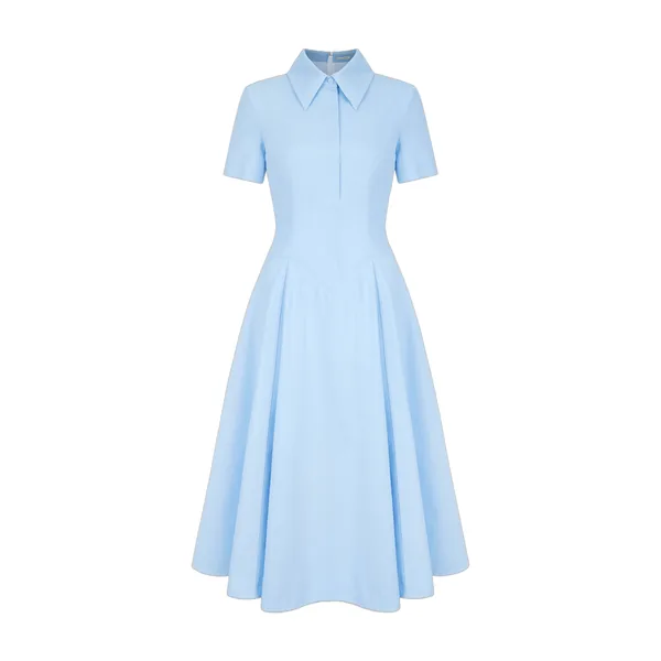 Emilia Wickstead Jody Dress in Icy Blue Denim