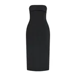 Emilia Wickstead Keeley Dress in Black Duchess Satin