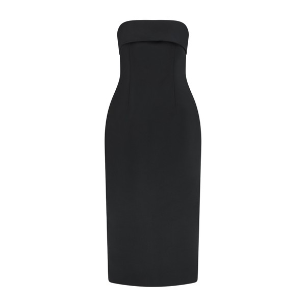 Emilia Wickstead Keeley Dress in Black Duchess Satin