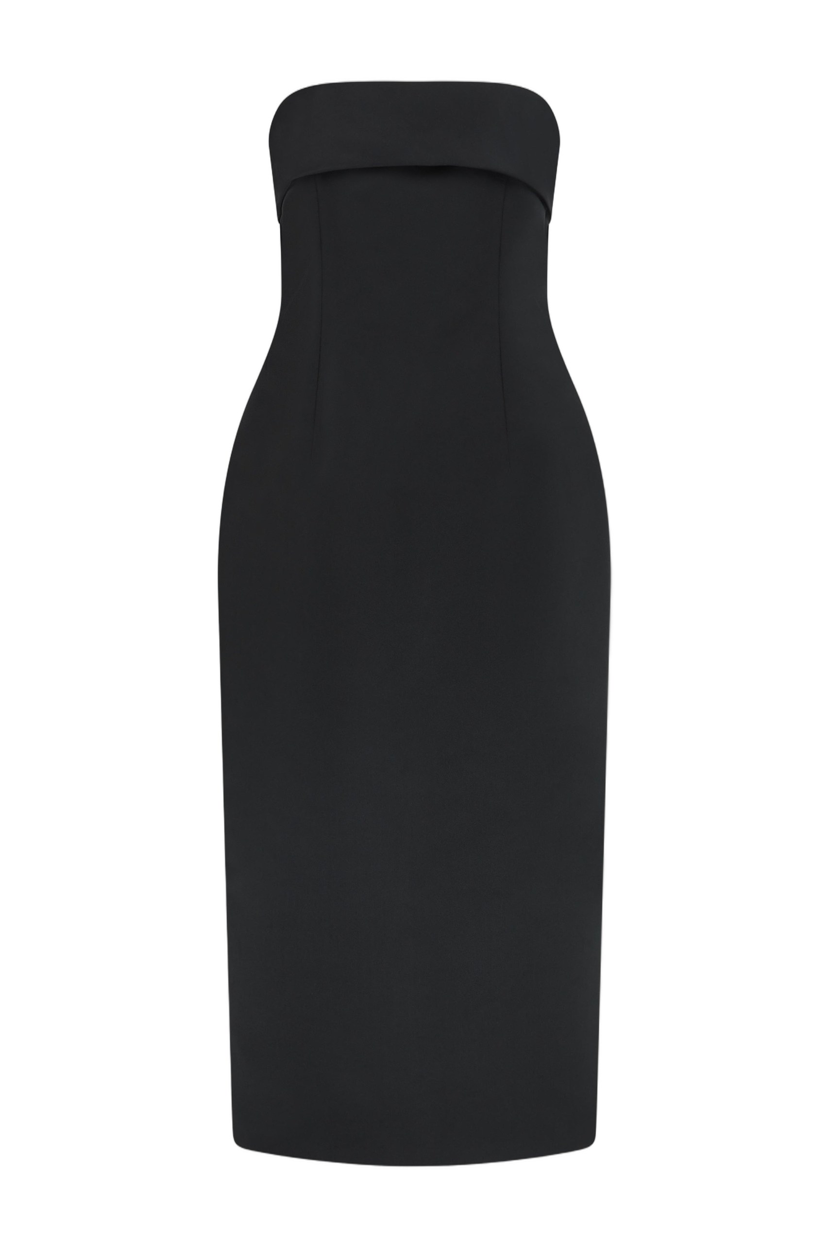 Emilia Wickstead Keeley Dress in Black Duchess Satin