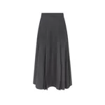 Emilia Wickstead Kensie Skirt in Charcoal and Black Prince of Wales