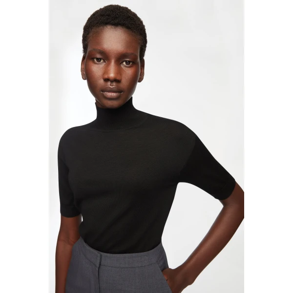 Emilia Wickstead Laurie Knit Top in Black, view 2