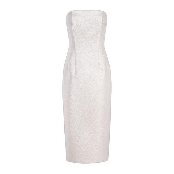 Emilia Wickstead Leila Dress in Champagne Metallic Cloque