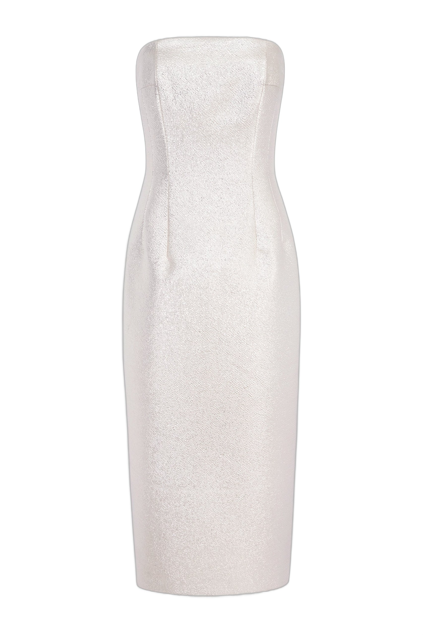 Emilia Wickstead Leila Dress in Champagne Metallic Cloque
