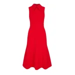 Emilia Wickstead Leontine Dress in Red Single Wool Crepe