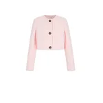 Emilia Wickstead Lizette Jacket in Light Pink Single Wool Crepe