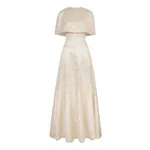 Emilia Wickstead Lucretia Dress in Gold Metallic Jacquard