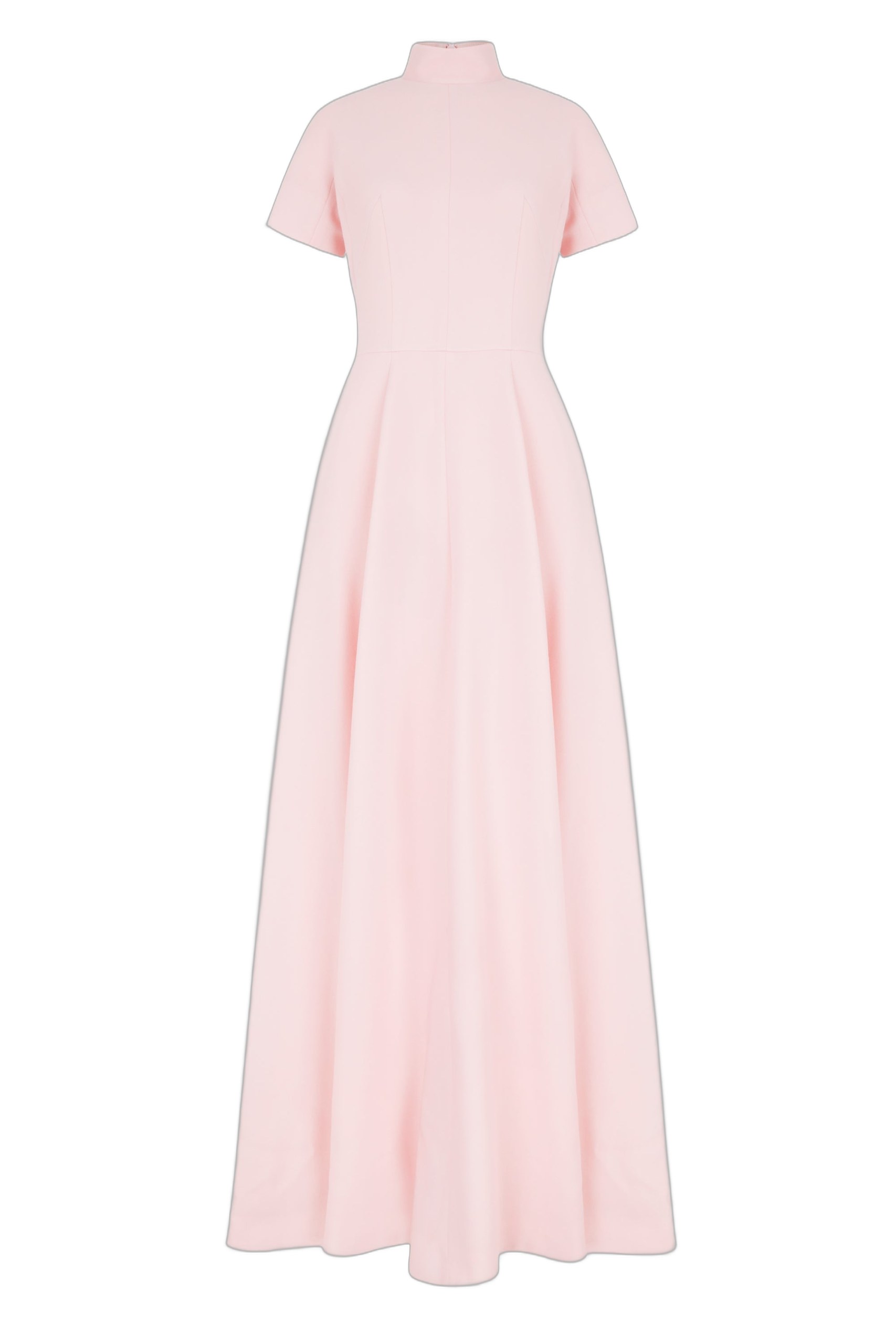 Emilia Wickstead Malinda Dress in Light Pink Single Wool Crepe