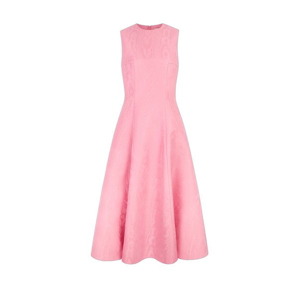Emilia Wickstead Mara Dress in Pink Moire Mikado