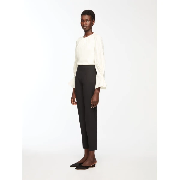 Emilia Wickstead Marcel Trousers in Black Summer Wool, view 3
