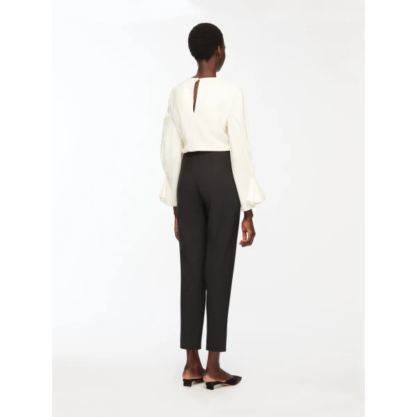 Emilia Wickstead Marcel Trousers in Black Summer Wool, view 4