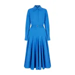 Emilia Wickstead Marione Dress in Blue Cotton Poplin