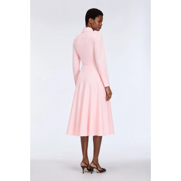 Emilia Wickstead Marione Dress in Pink Cotton Poplin, view 2